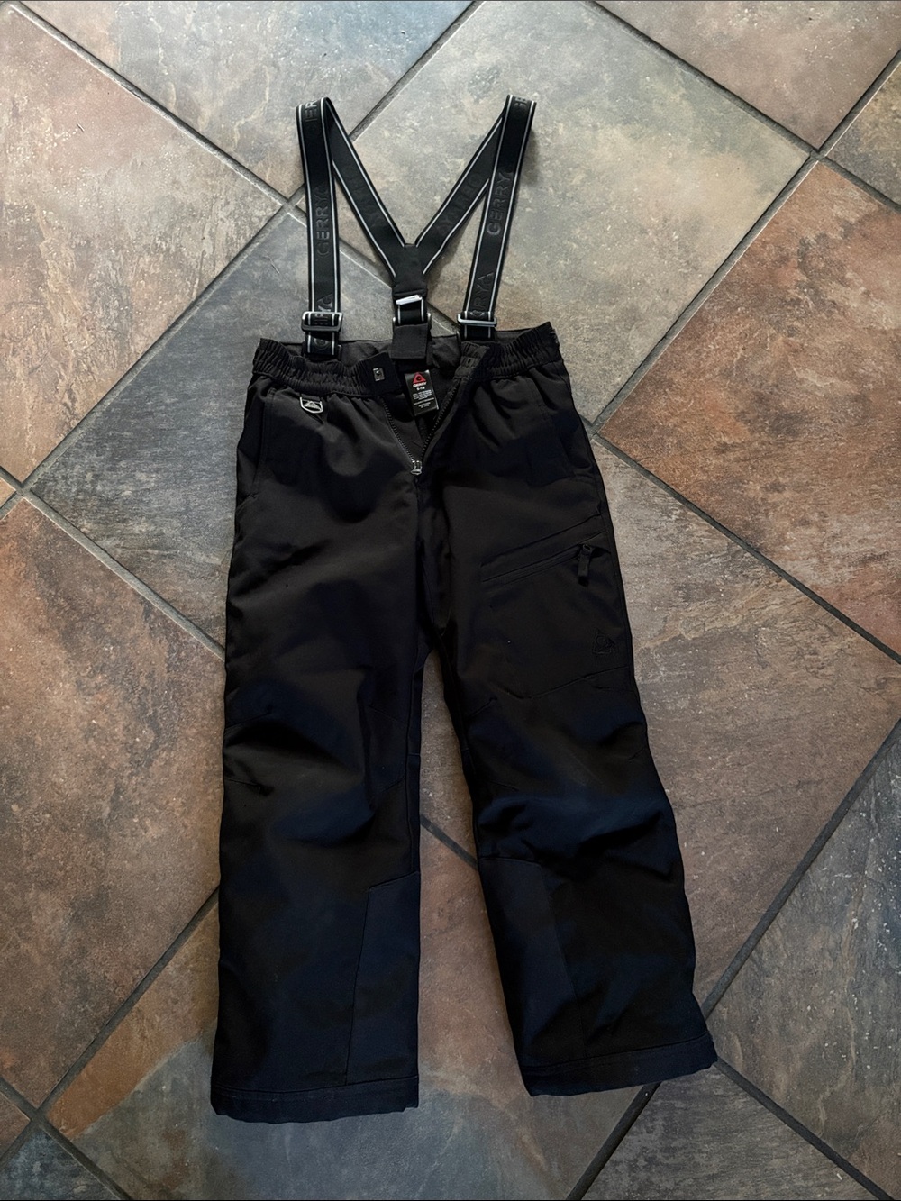 Gerry Weber Black Kids Ski Pants with Adjustable Suspenders